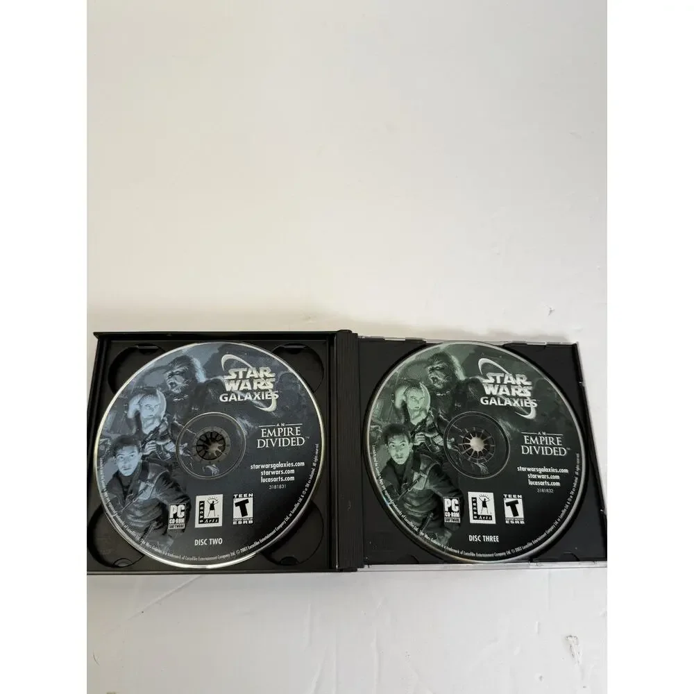 Star Wars Galaxies: An Empire Divided (PC CD-ROM) 3-Disc Set, With Code